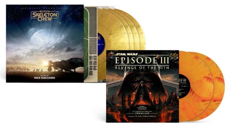 Skeleton Crew and Revenge of the Sith vinyl soundtracks