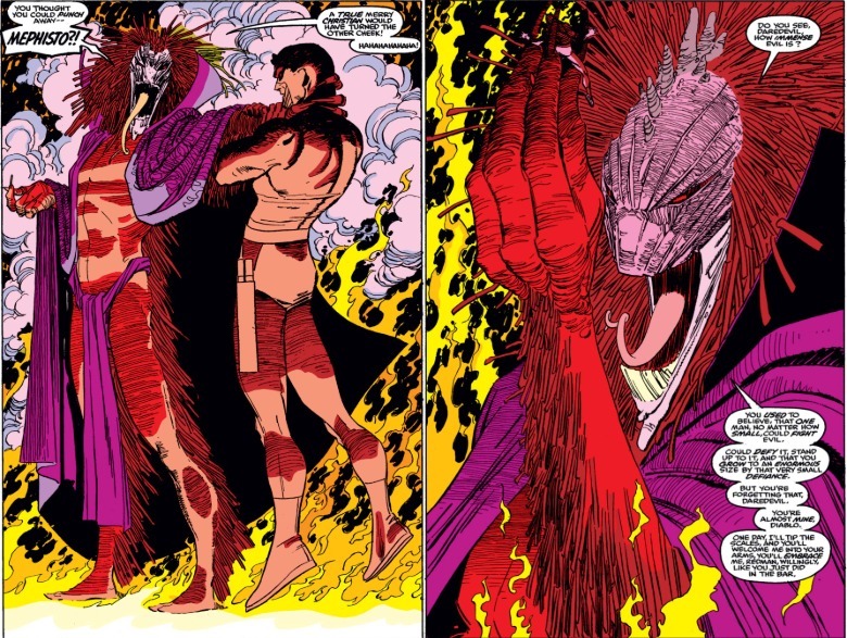 Demolidor #266 Mephisto atacando Demolidor