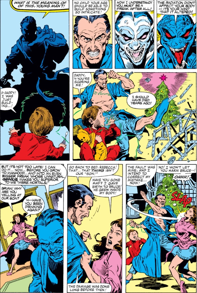 Incroyable Hulk # 312 Brian Banner abuse de sa femme et de son fils