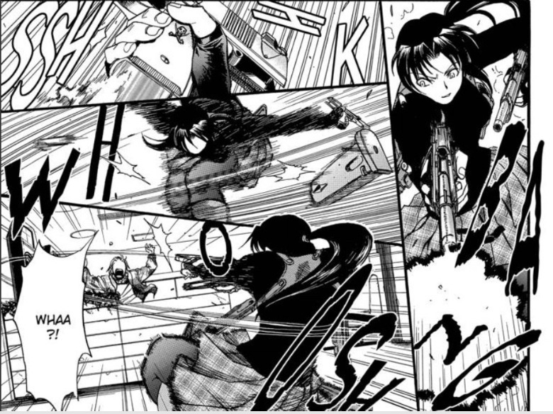 Manga Black Lake see shooting and re -downloading weapons