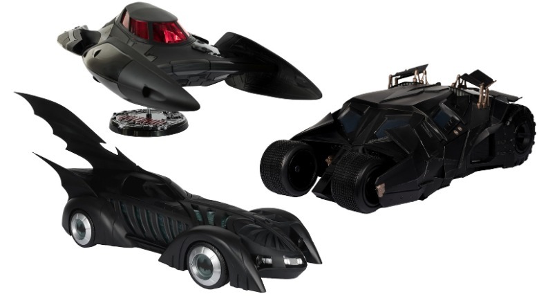 Batmobile vehicles from McFarlane Toys