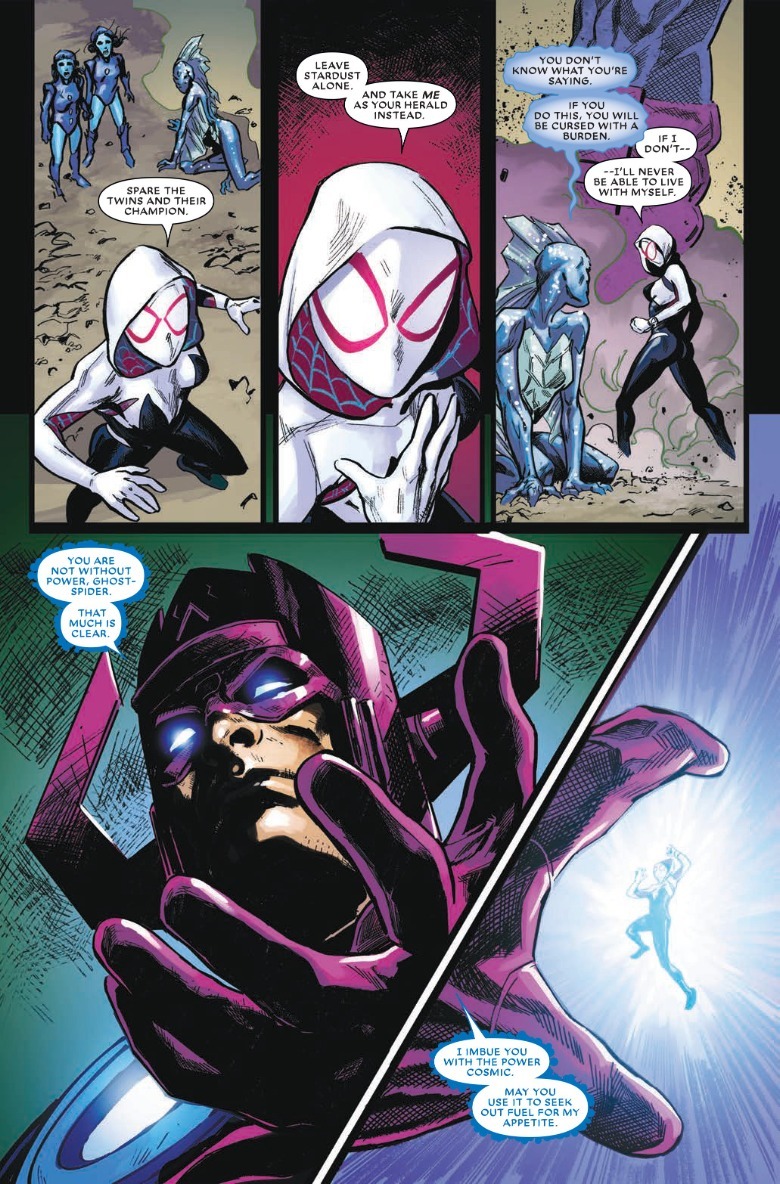 ¿Qué pasa si Galactus se convierte en Spider-Gwen página 5?