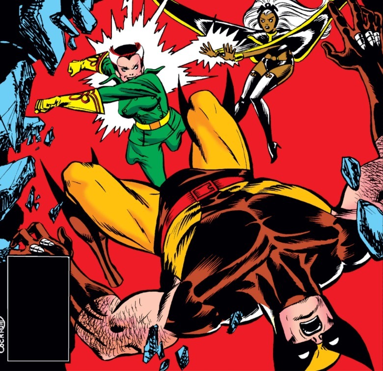 X-మెన్ #158 కవర్ - స్టార్మ్ & వుల్వరైన్ vs రోగ్