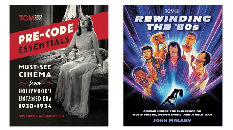 Book covers for Pre-Code Essentials and Rewinding the '80s