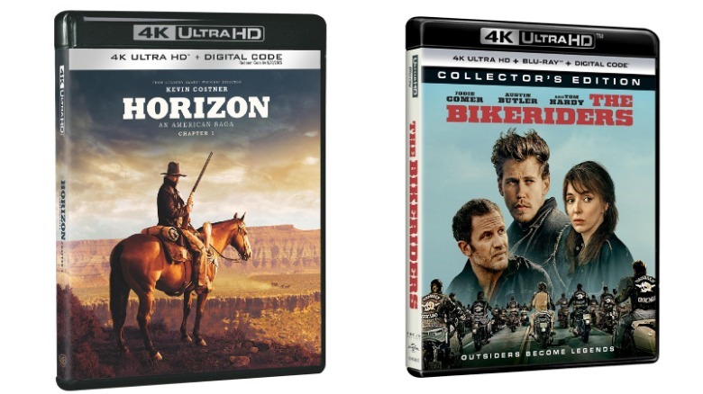Horizon: An America Saga Chapter 1 and The Bikeriders physical media covers
