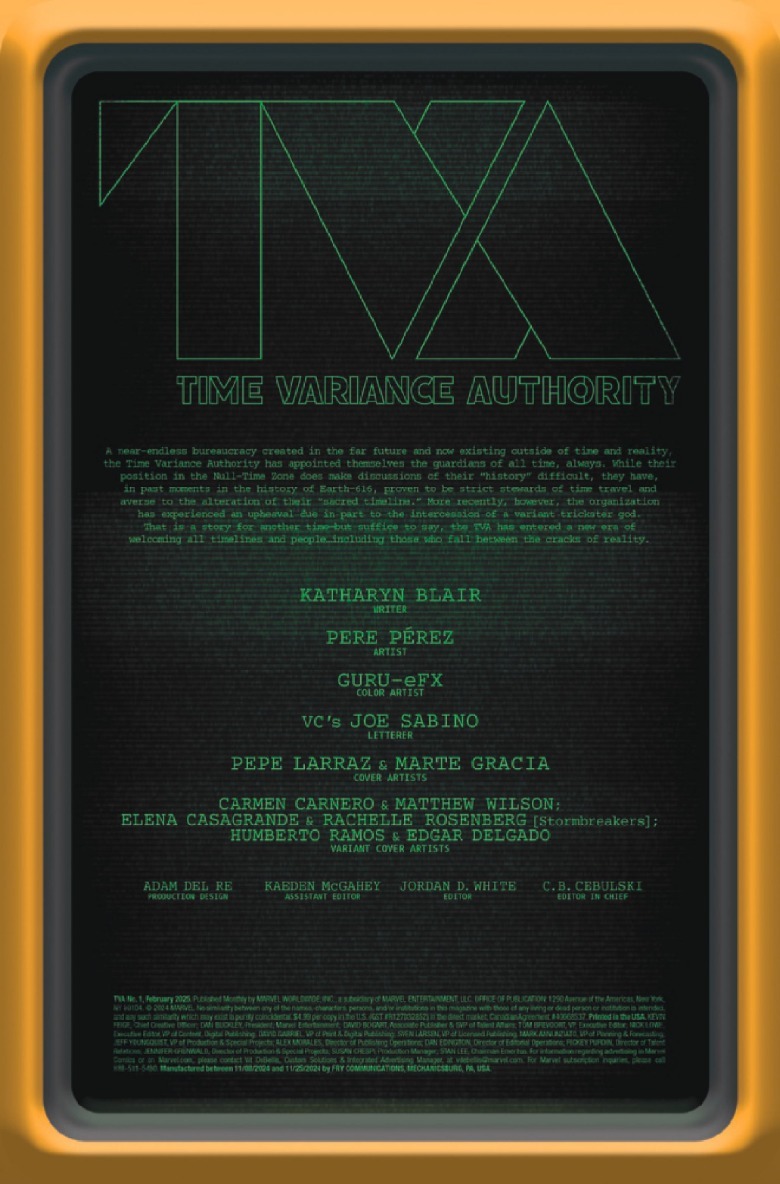 Página de título de TVA