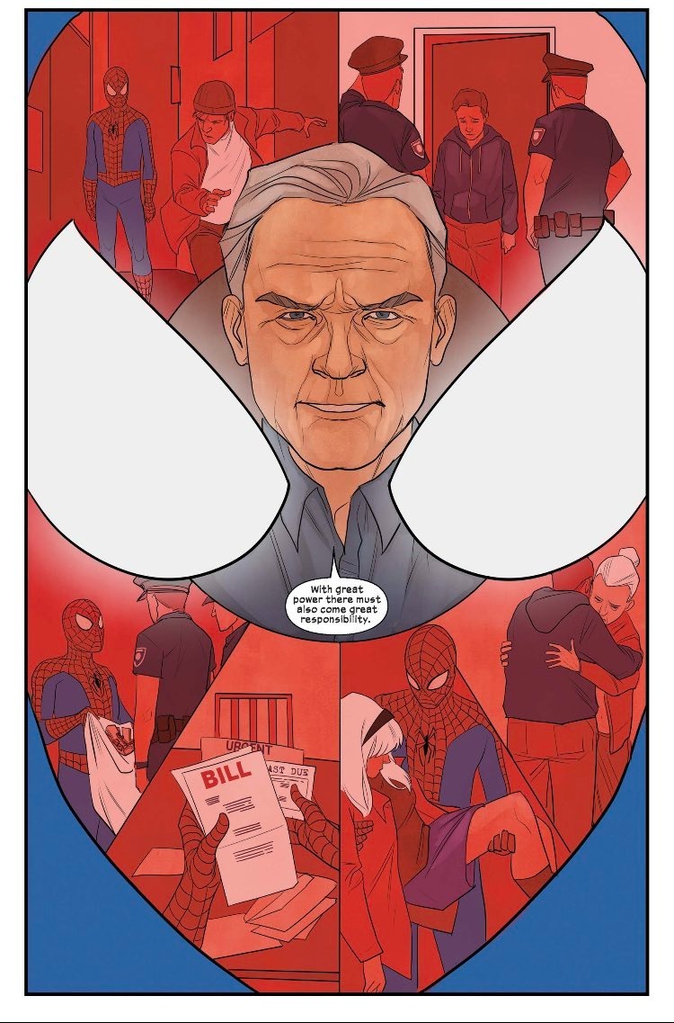 O reinado do diabo X-Men Emma Frost lê a mente do Homem-Aranha e vê sua origem com o tio Ben