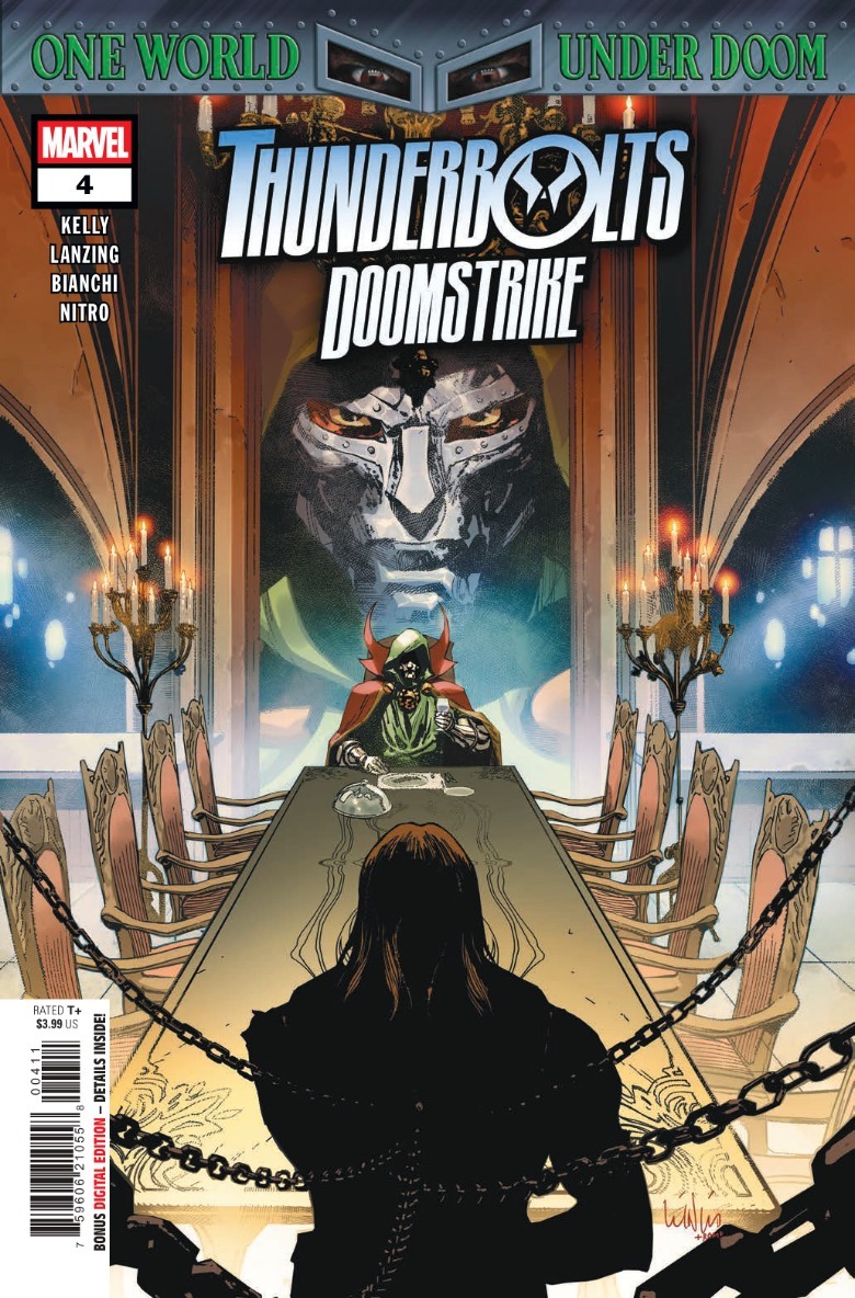 Thunderbolts: Doomstrike #4 Cover Bucky and Doctor Doom at the dinner table