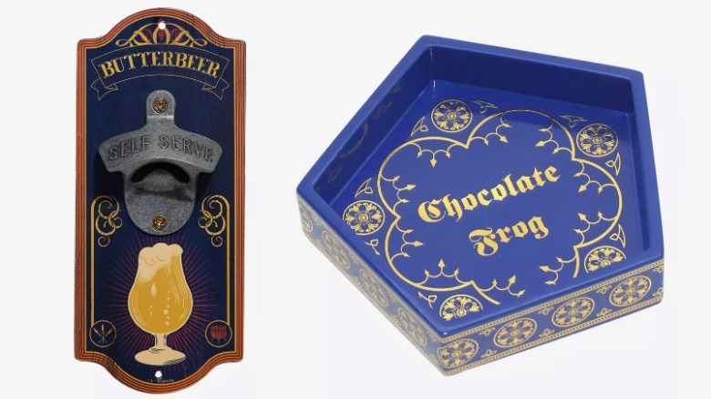 Harry Potter Butterbeer bottle opener and Chocolate Frog soap dish
