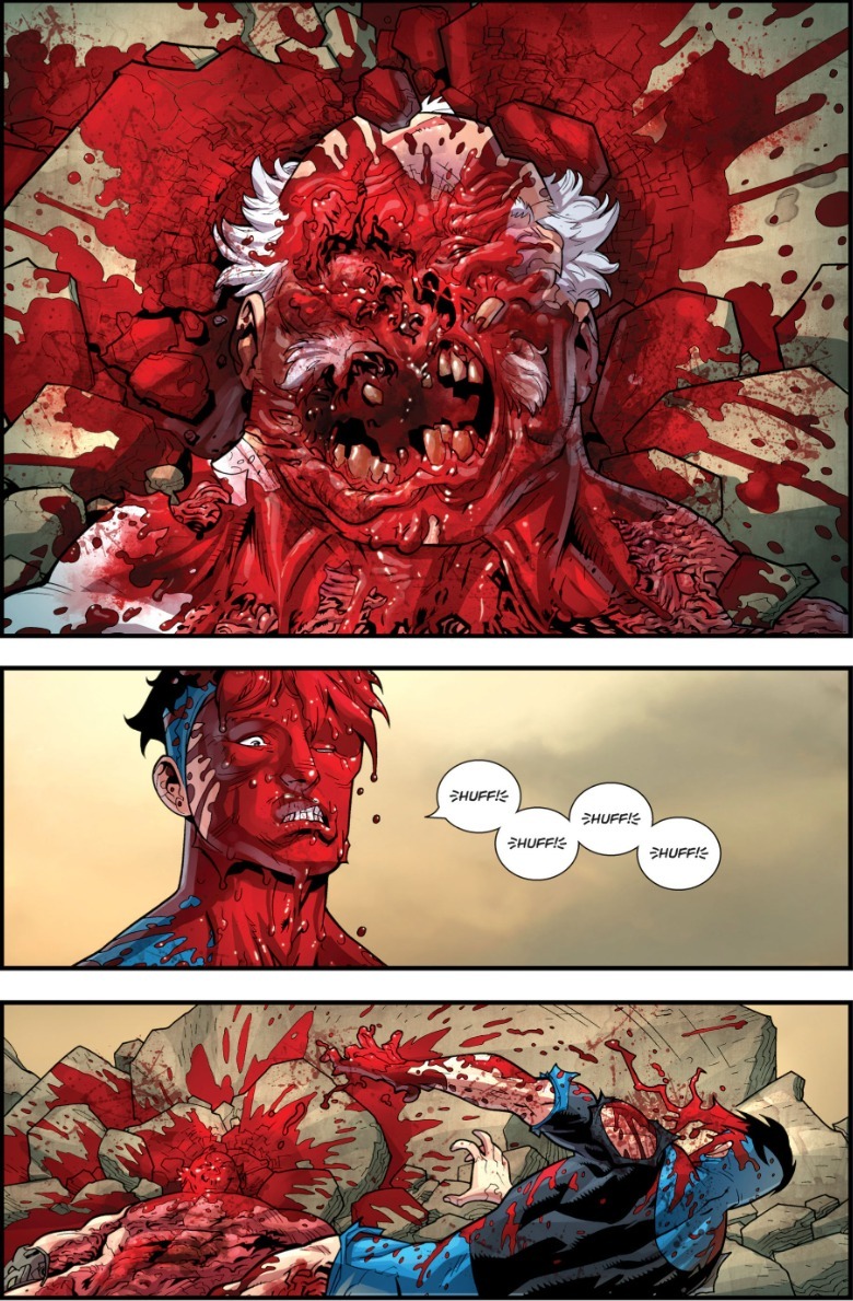 Invincible Conquest head bashed in as Mark collapses over