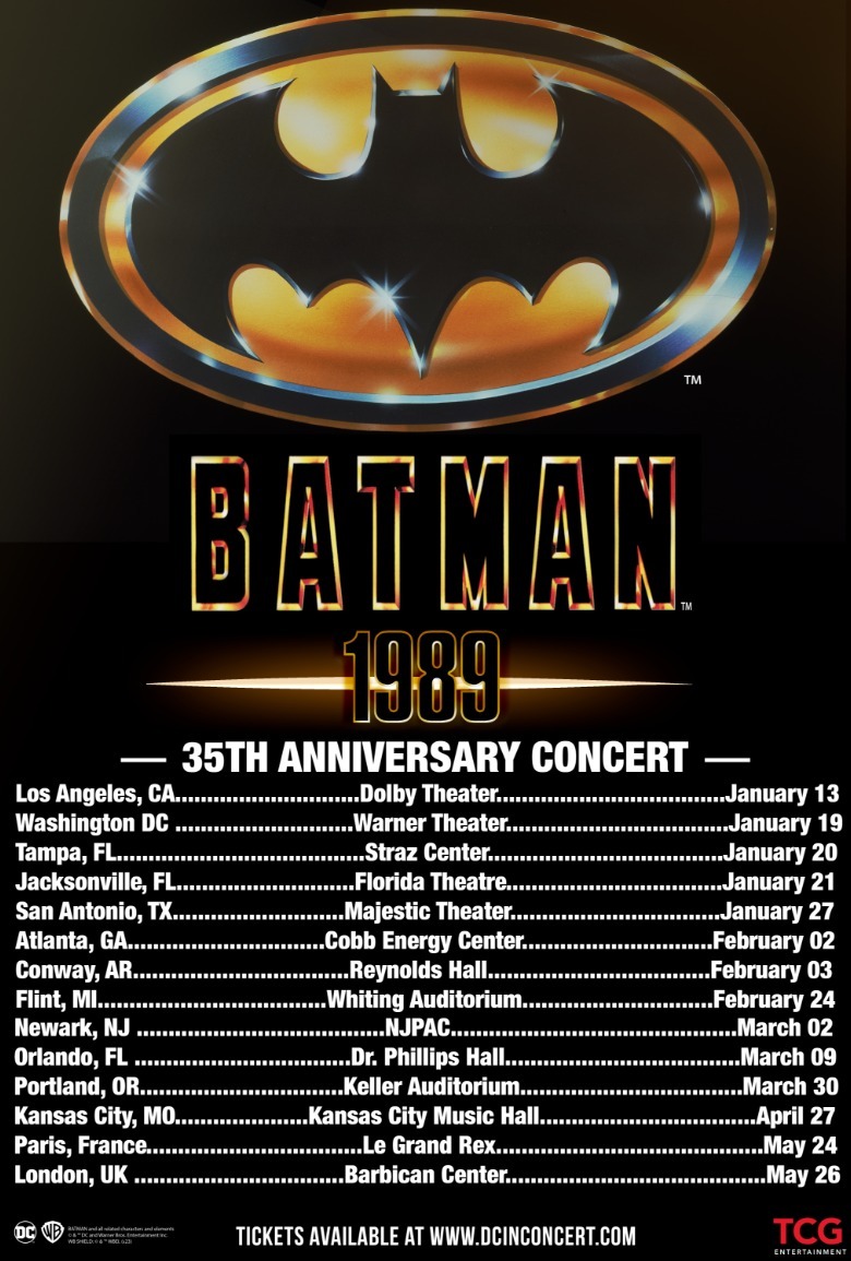 DC in Concert: Batman 1989 Schedule