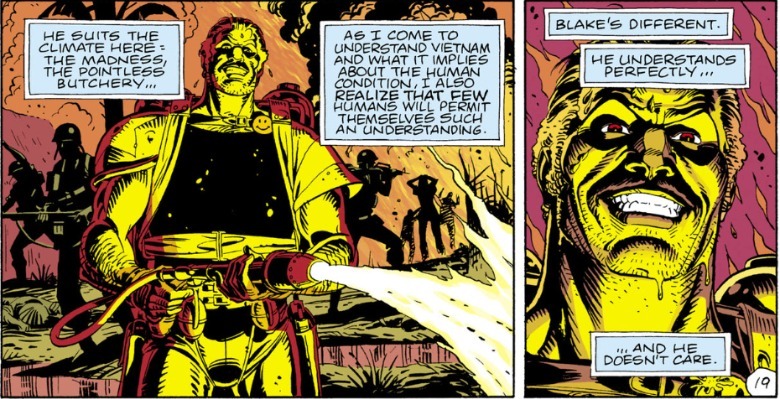 Watchmen issue #4 Comedian fighting in Vietnam