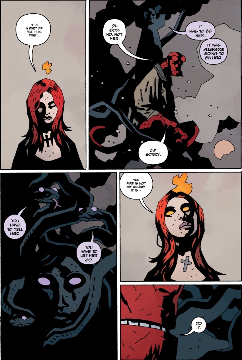 BPRD Hellboy and Hecate talking about Liz