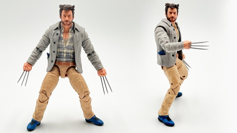 Figura Marvel Legends Deadpool Wolverine de Logan vestido de civil