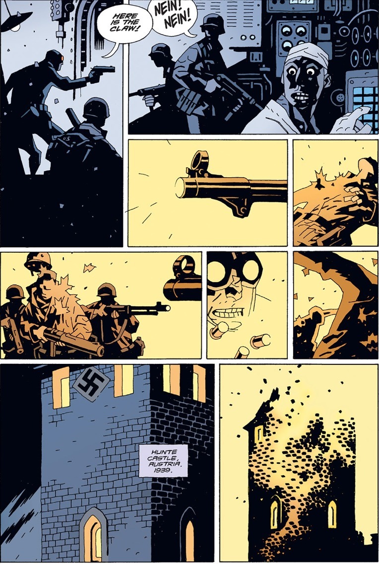 Lobster Johnson and Nazis shoot out in Hellboy: Conqueror Worm