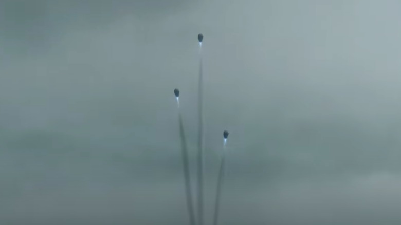 A trio of ships launch from the Inquisitor fortress in Obi-Wan Kenobi