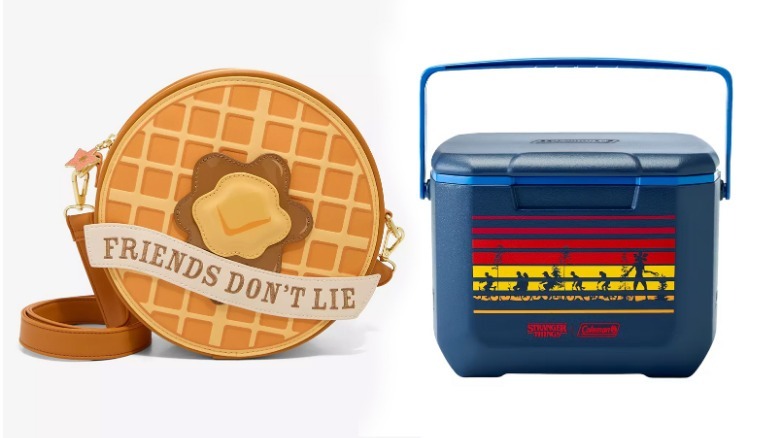 Stranger Things Waffle Loungefly bag and Coleman Cooler