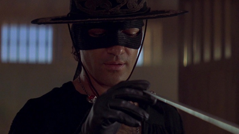 Zorro in the stable in The Mask of Zorro