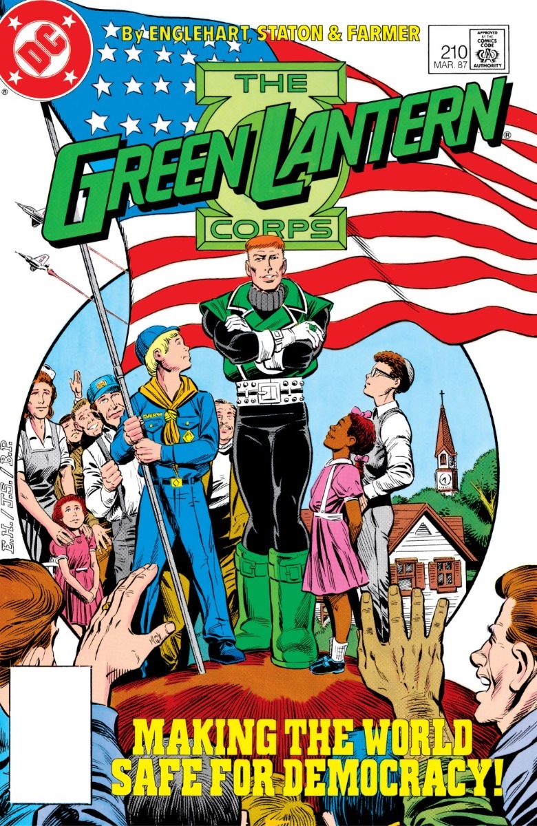 Capa de Green Lantern Corps #210 Guy Gardner All-American Hero