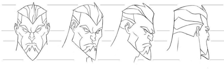 Arte conceptual de la cabeza de Bastion en Wolverine y los X-Men