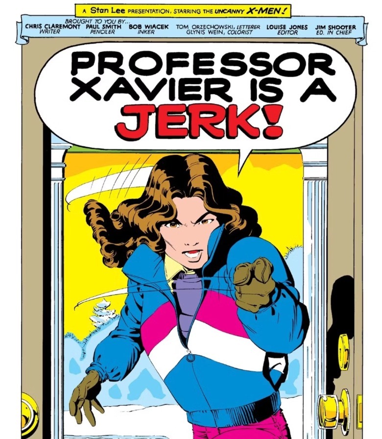 X-Men page: Kitty Pryde standing in doorway