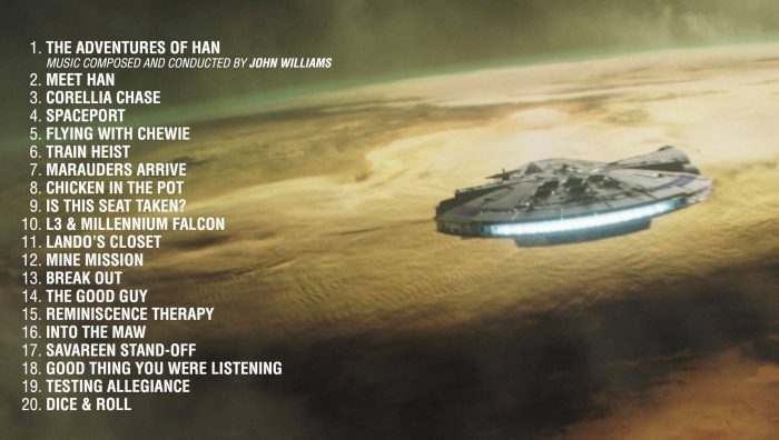 Solo soundtrack tracklist