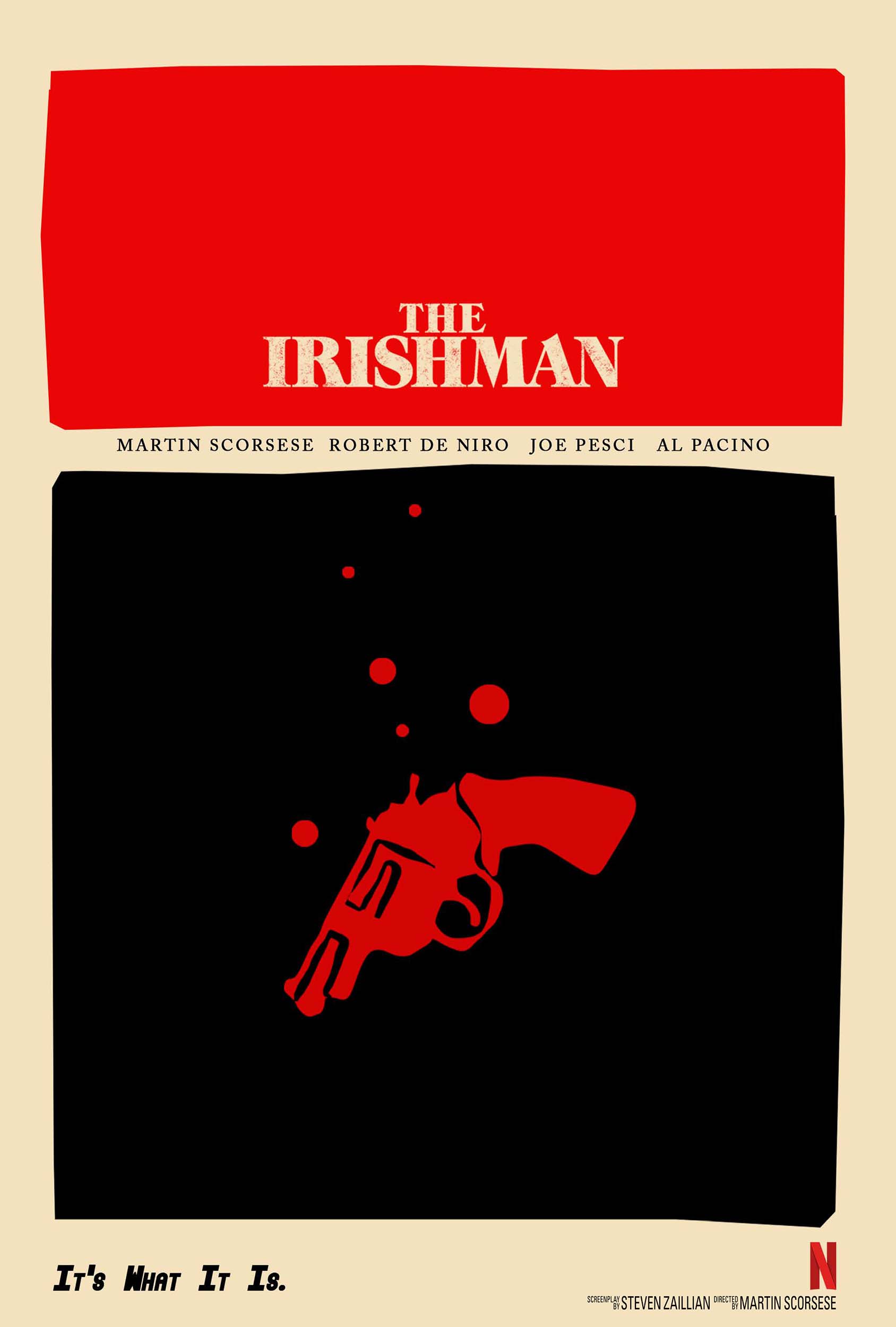 The Irishman Poster 48x32" 40x27" 36x24" 2019 Movie Film Print Silk 