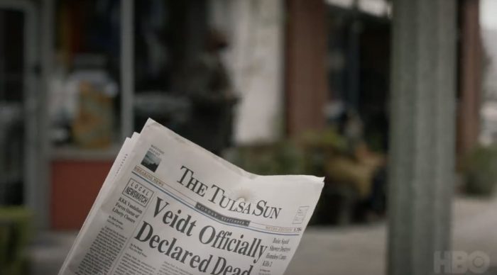 Watchmen Trailer - Veidt Death Headline