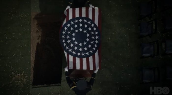 Watchmen Trailer - Flag Coffin