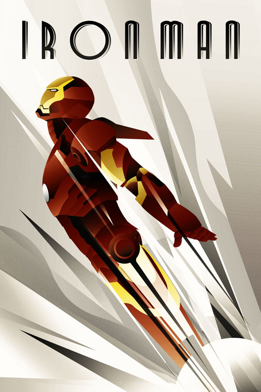 Art Deco Iron Man Rodolfo Reyes