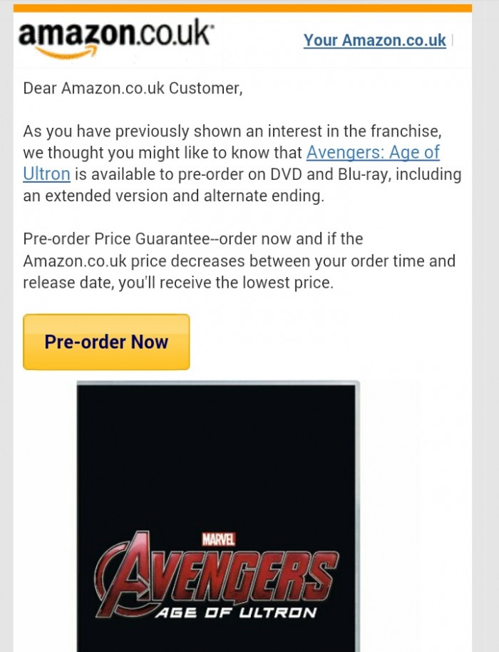 Avengers 2 Blu-ray Amazon