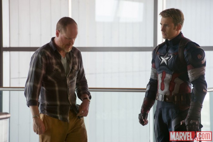 Avengers Age of Ultron - Joss Whedon and Chris Evans