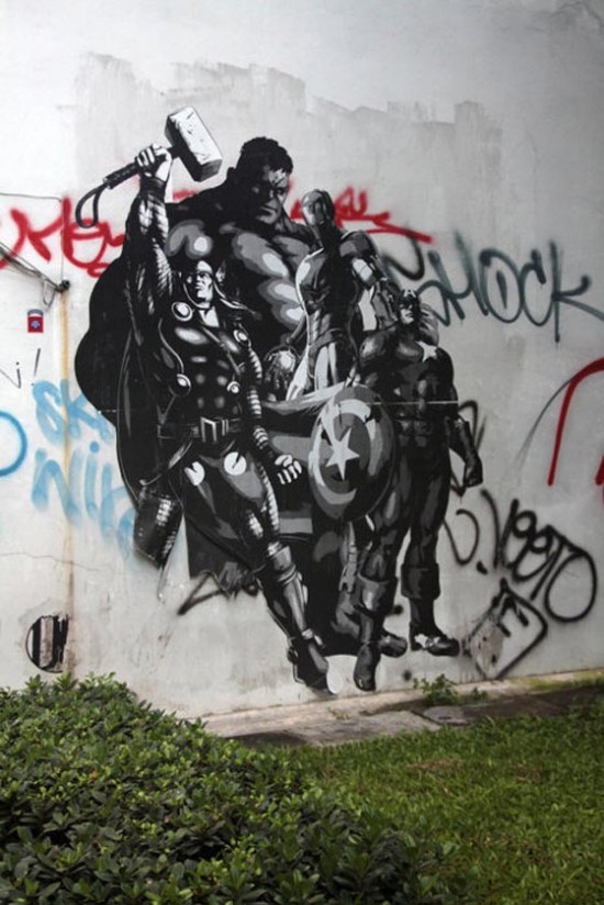 Avengers graffiti