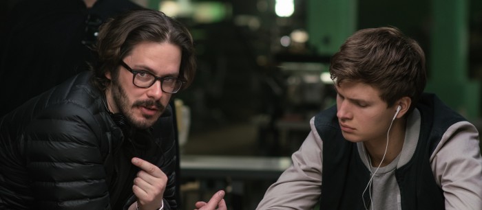 Baby Driver BTS - Edgar Wright and Ansel Elgort