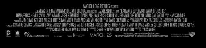 Batman v Superman Credit block