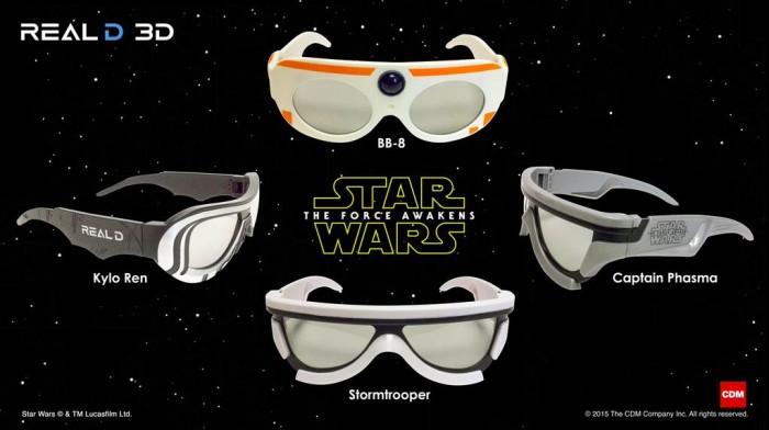 Star Wars: The Force Awakens 3D glasses