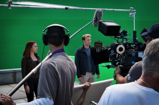 Captain America: The Winter Soldier Set Visit: Chris Evans & Scarlett Johansson on the set