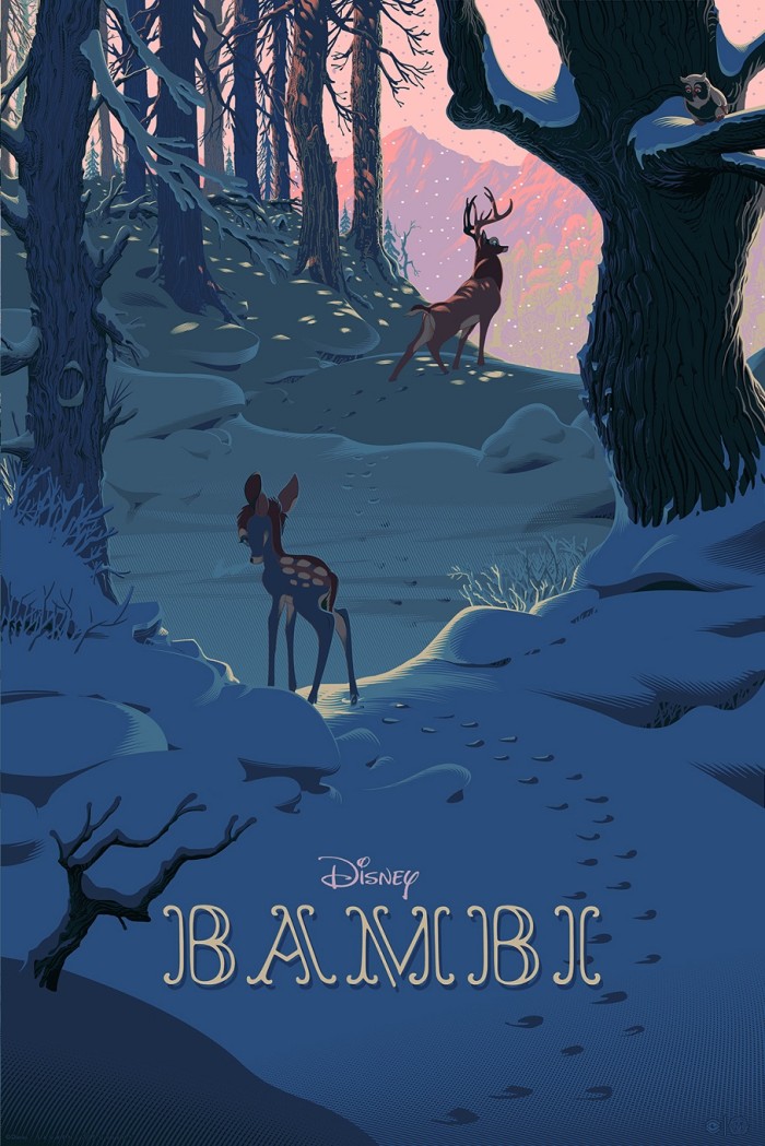 Cyclops Print Works X Mondo Print #12V - Bambi Variant Edition D23 by Laurent Durieux