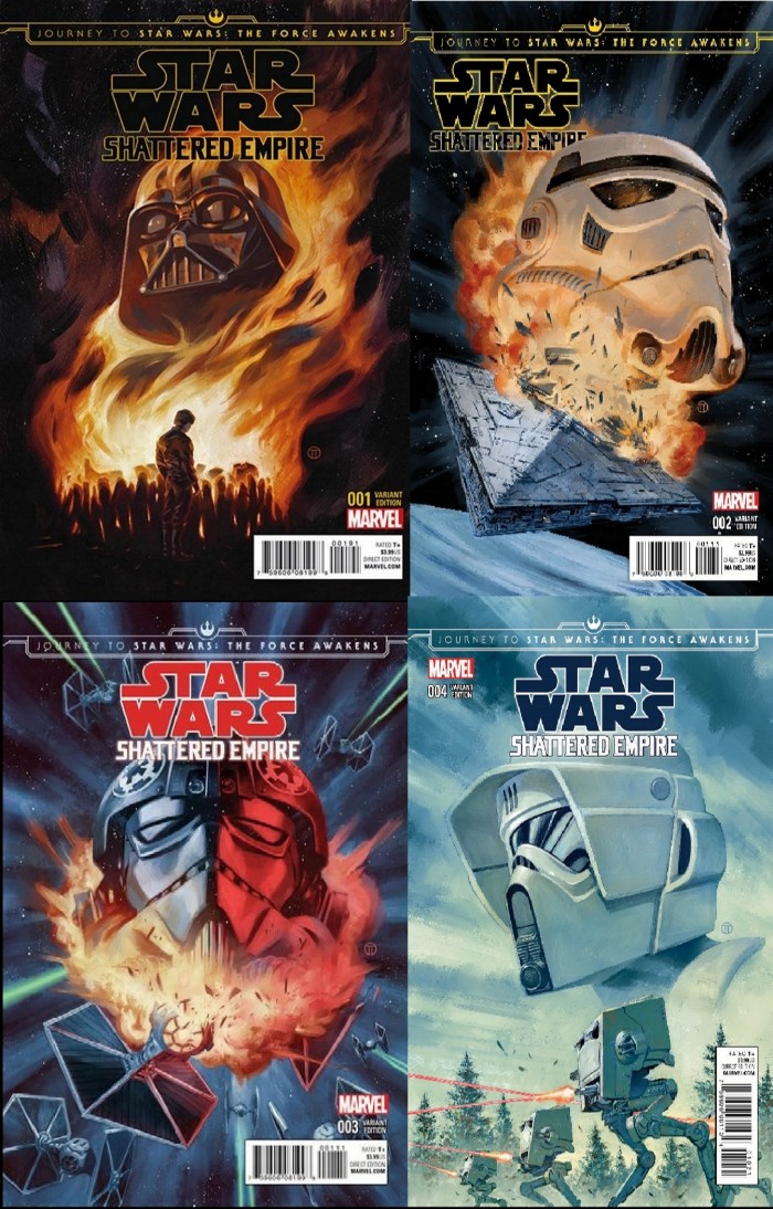  Journey To Star Wars: The Force Awakens: Star Wars: Shattered Empire covers by Julian Totino Tedesco for Disposable Heroes