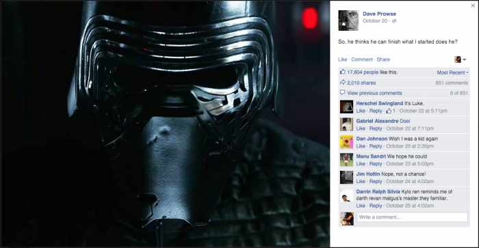 Dave Prowse Facebook