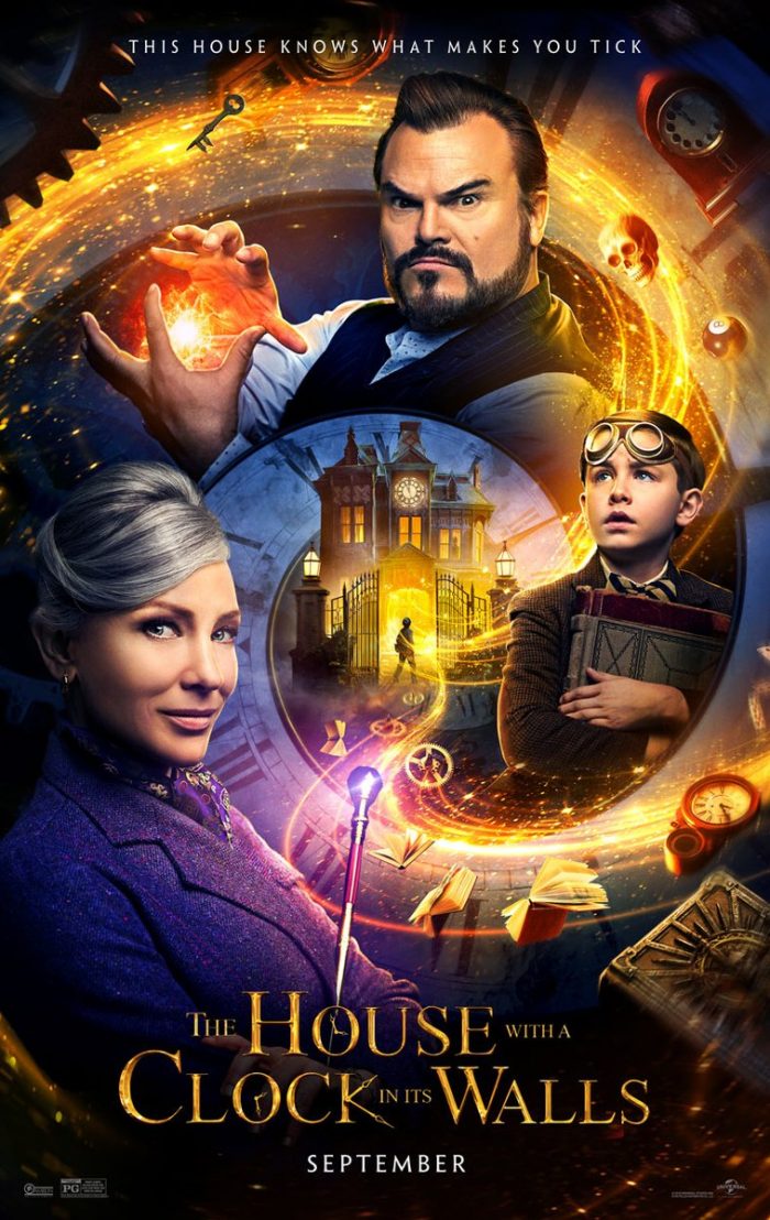 house with a clock in its walls poster