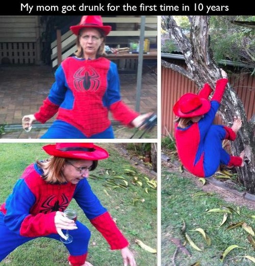 Drunk Spider-Mom