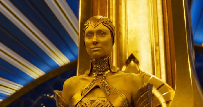 Elizabeth Debicki as Ayesha in guaerdians of the galaxy vol 2