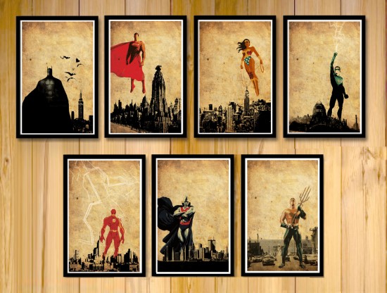Etsy Justice League posters