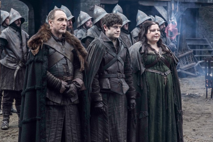 Game of Thrones Season 5 - Roose Bolton, Ramsay Bolton, and Walda Frey