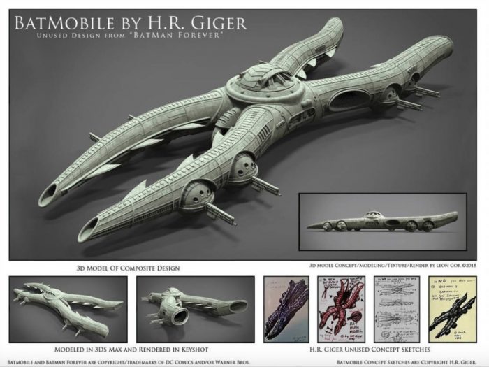 Giger Batmobile concept art 3