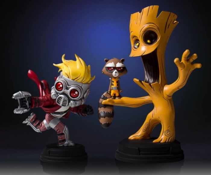 Groot and Rocket Animated Statue