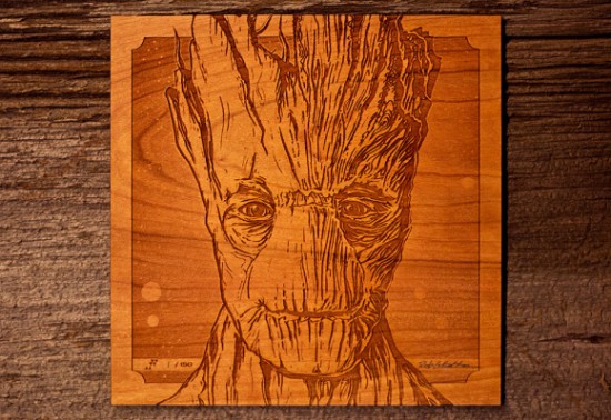 Groot wood print