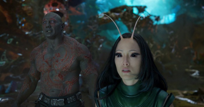 Guardians of the Galaxy Vol 2 - Drax (Dave Bautista) and Mantis (Pom Klementieff)