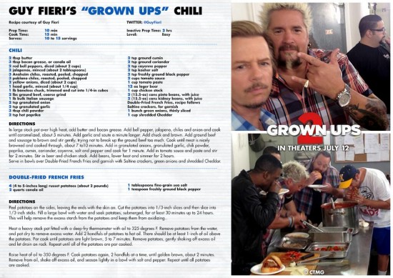 Guy Fieri's Grown Ups Chili recipe